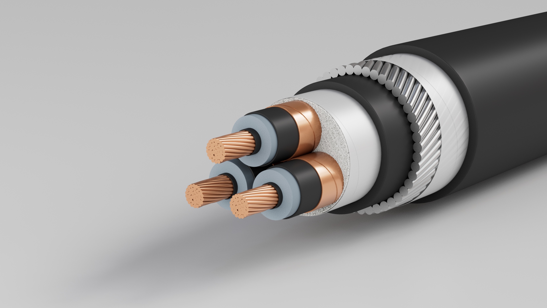 Multicores Copper & Aluminum Steel Wires Conductors 3.6 / 6 (7.2) KV